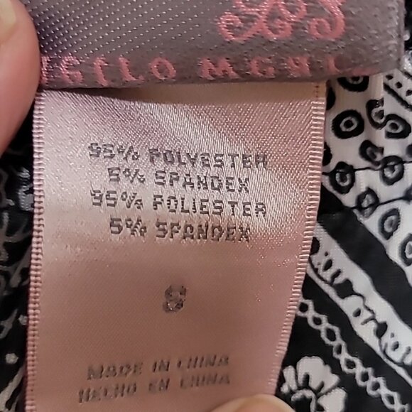 Black & White Bandana Print Maxi Skirt With Drawstring Waist By Metro Wear S - Picture 6 of 8